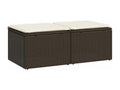 Salon de jardin avec coussins 2 pièces marron résine tressée Dekonao LJGW87230