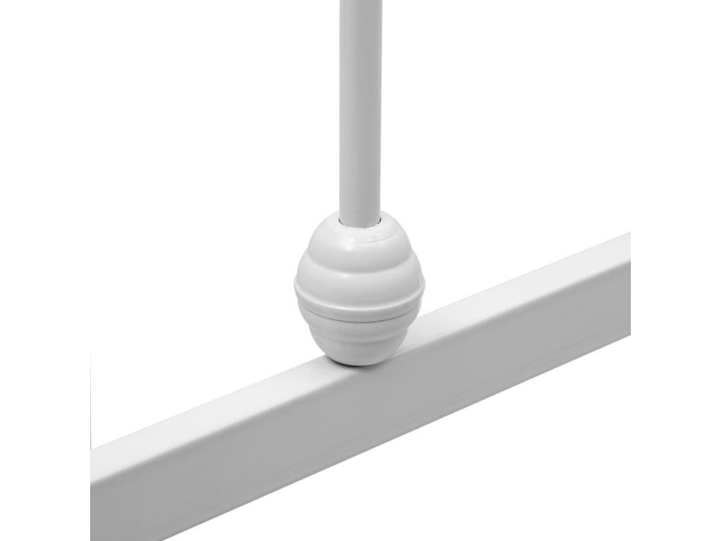 Cadre de lit Blanc Métal 180x200 cm QUTV13814