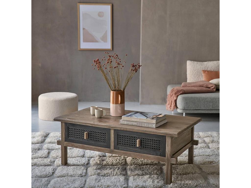 Table basse en pin massif recyclé UURU84901