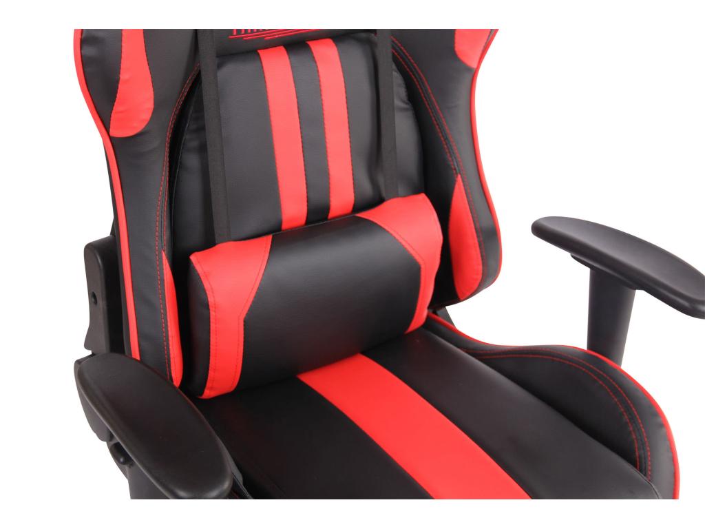 Chaise de bureau - Similicuir / Métal chromé - Noir / Rouge - Nobellea XM XYCC35057