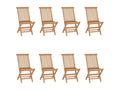 Chaises pliables de jardin lot de 8 Bois de teck solide FCPH42521