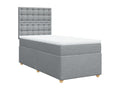 Sommier à Dekonao de lit avec matelas Gris clair 100x200cm Tissu FECW54289