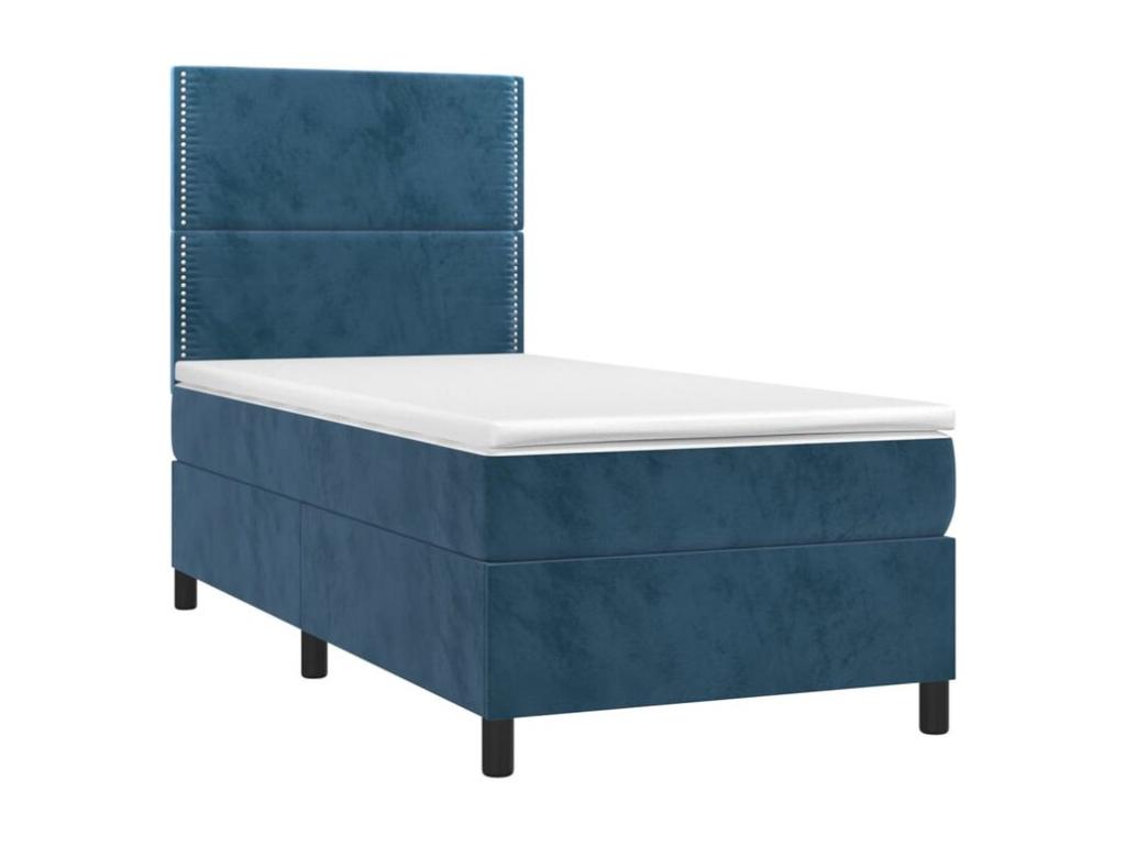 Sommier à Dekonao de lit avec matelas Bleu foncé 100x200 REKQ60072
