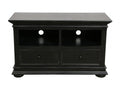 Meuble Tv/Hifi Avec 2 Rangements Bois-MDF Noir - Dekonao CBHP18538