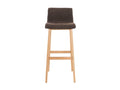 Tabouret de bar - Tissu / Bois - Marron - Dekonao UVRP92092