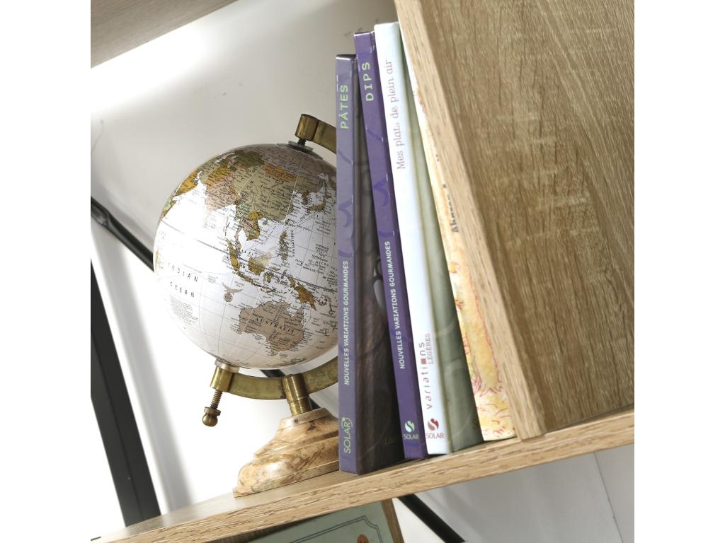 Bibliothèque avec étagères 6 niveaux H160 cm NUAS88560