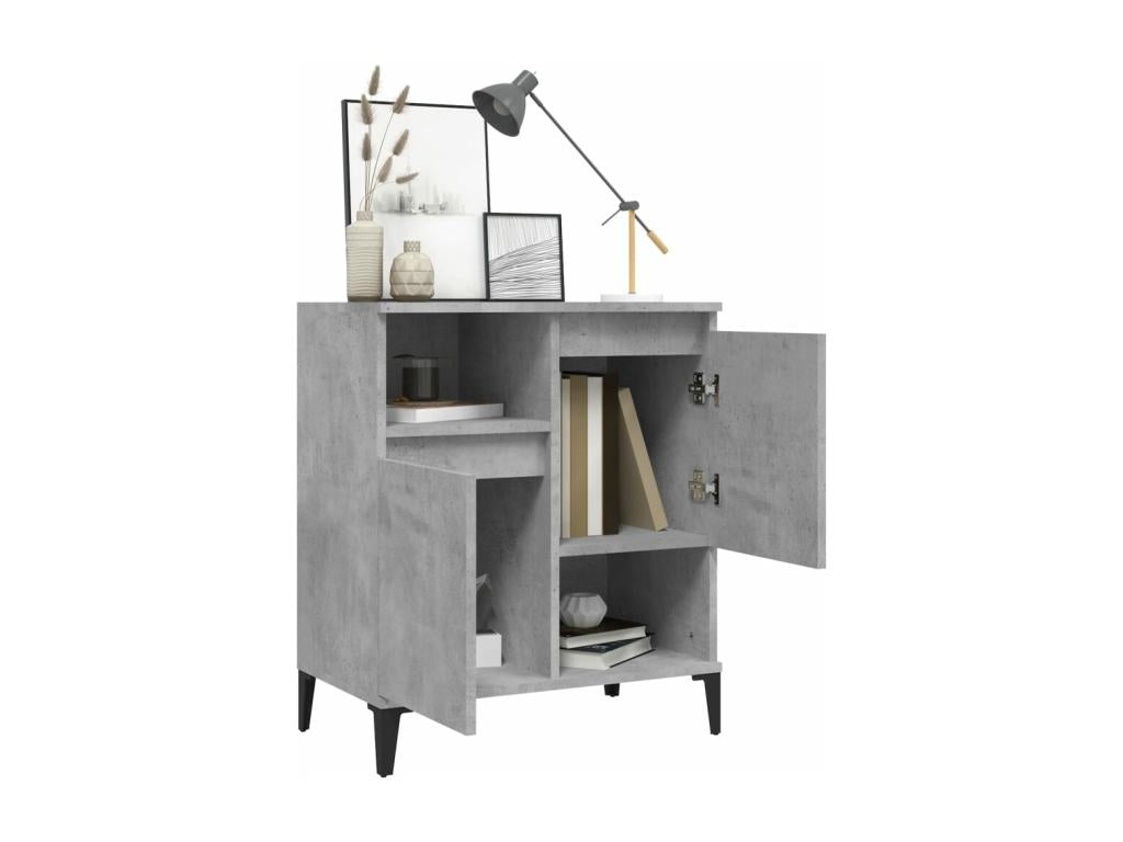 Buffet Gris béton 60x35x70 cm Bois d'ingénierie KLLE09412