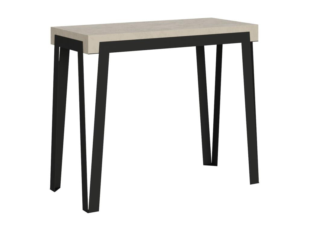 Console extensible 90x40/300 cm Dekonao Cachemire cadre Anthracite OMWZ64363