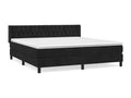 Lit à sommier tapissier avec matelas Noir 180x200 cm Velours ZOID10394