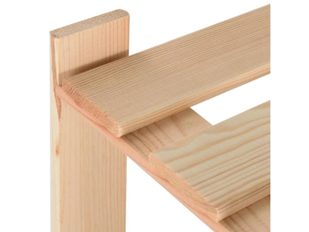 Etagère 3 niveaux stockage bois marron 80x28.5x90 cm 02 0000656 EQZE74316