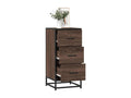 Buffet chêne marron 35,5x35x76 cm bois d'ingénierie et métal NWVQ55145