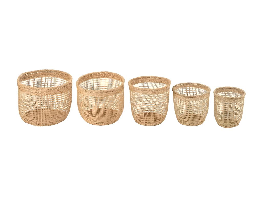 Set de 5 paniers Dekonao naturel GKJM32975