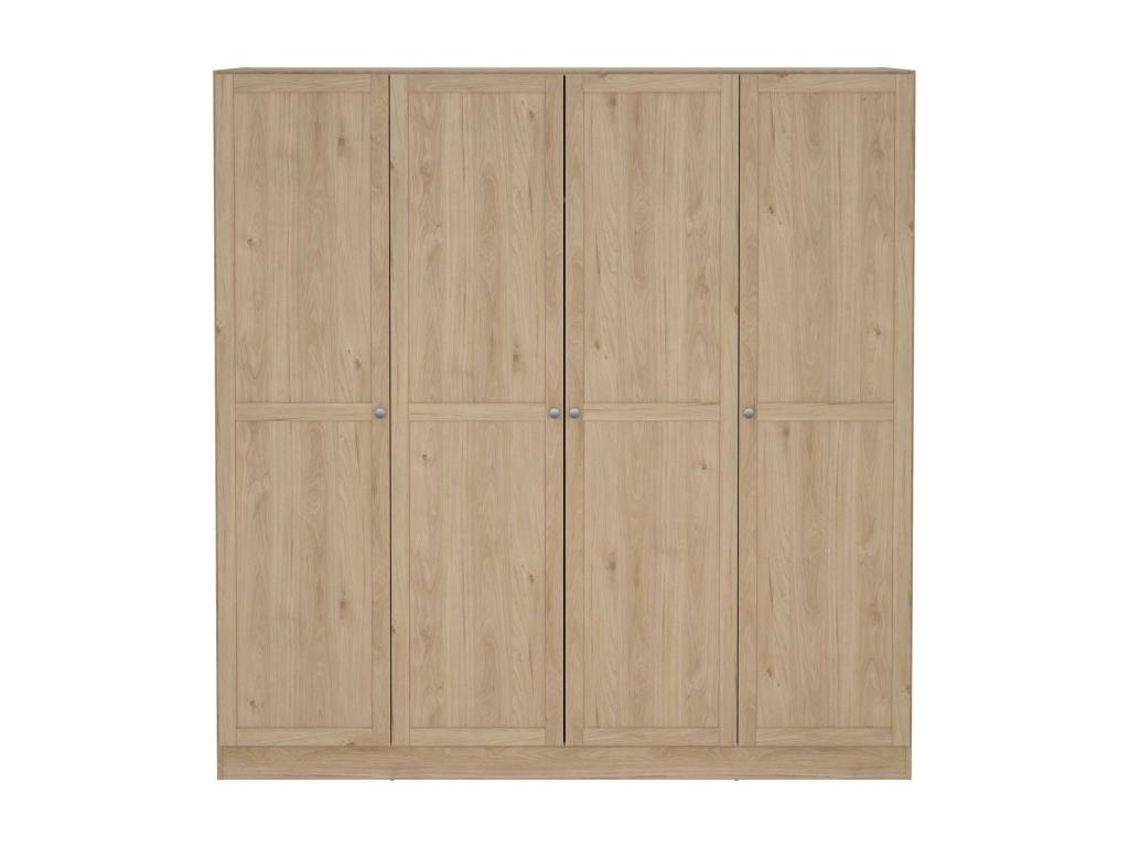 Grande Garde-robe Dserr Meubles de chambre Penderie de plain-pied Placard à vêtements 196x62 h200 cm Chêne clair PSGH06851