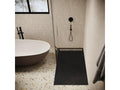 Receveur de douche 90x160 cm extra plat Dekonao en Dekonao surface ardoisée noir DBWX82593