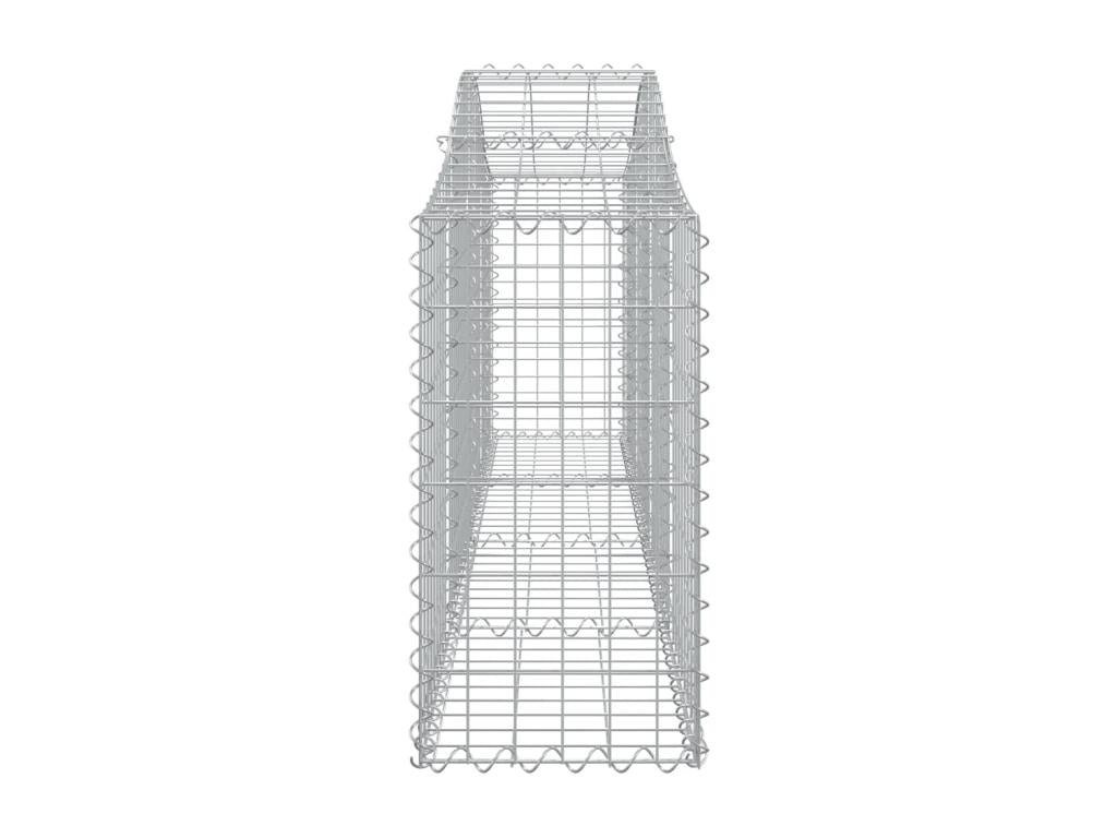 Paniers à gabions arqués 4 pièces 200x30x60/80 cm Fer renforcé OSLI56833