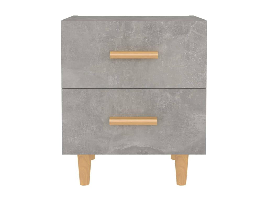 Tables de chevet 2 pcs Gris béton 40x35x47.5 PVOM67559