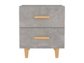 Tables de chevet 2 pcs Gris béton 40x35x47.5 PVOM67559