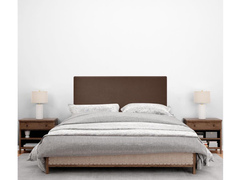 Dekonao Tête de lit en tissu Dekonao lisse 95x50cm Lits 90 - Marron SXWG28468