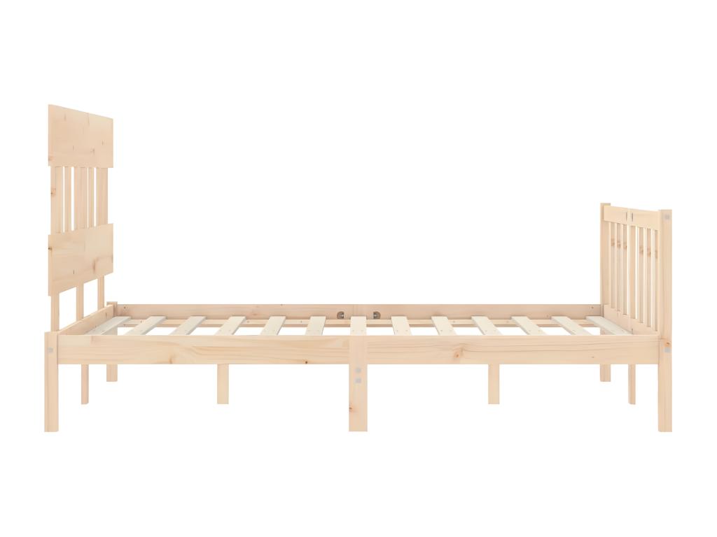 Cadre de lit sans matelas bois de pin massif ZTCR74762