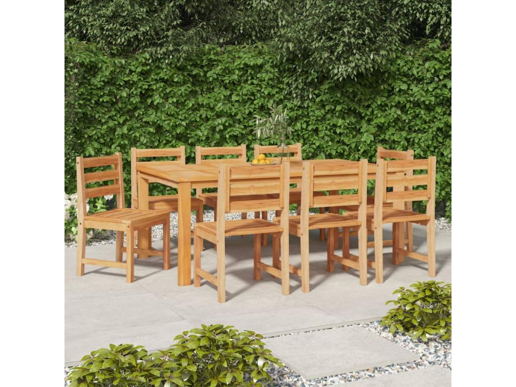 Chaises de jardin lot de 8 Bois de teck solide GCGN50200