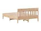 Cadre de lit sans matelas 160x200 cm bois massif de pin QZAO11092