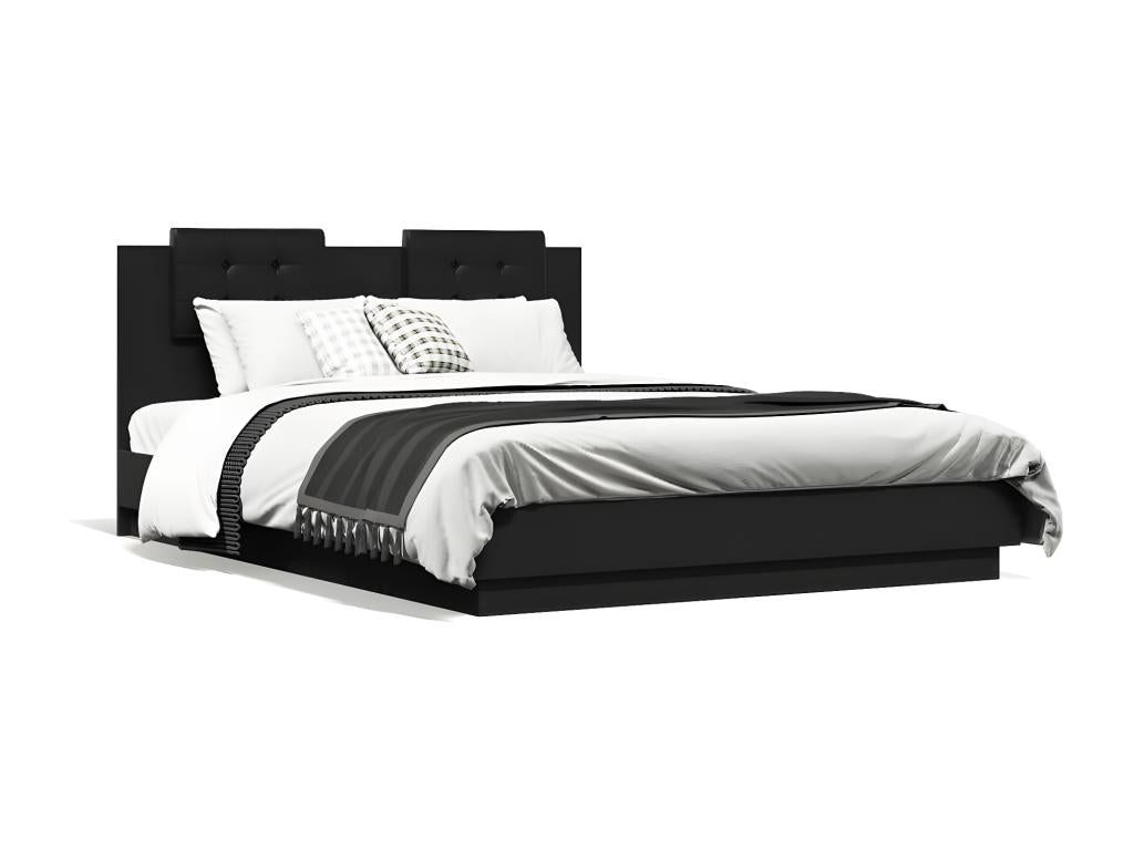 Cadre de lit sans matelas noir 120x200 cm WMXN02637
