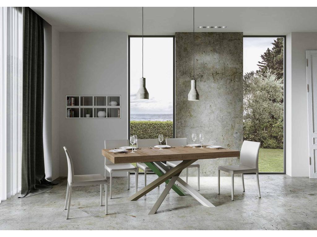 Table extensible 90x180/440 cm Volantis Chêne Nature cadre 4/A NELX21829