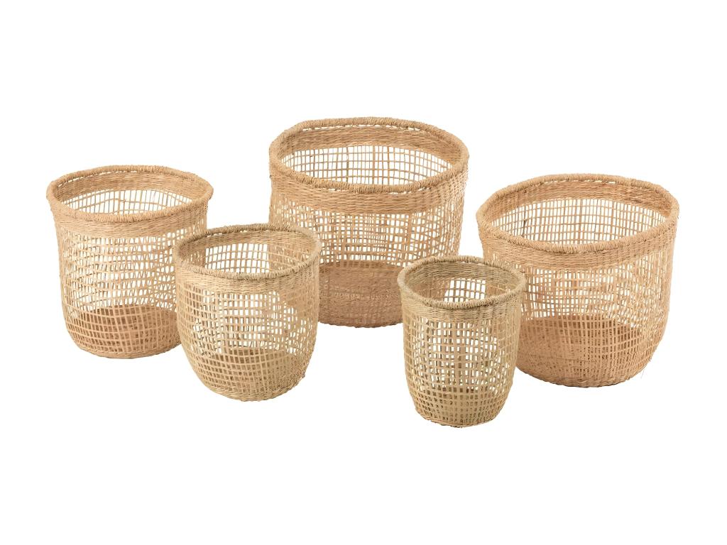 Set de 5 paniers Dekonao naturel GKJM32975