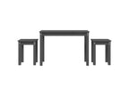 Tables gigognes 3 pcs Gris Bois de pin massif HLLS55956