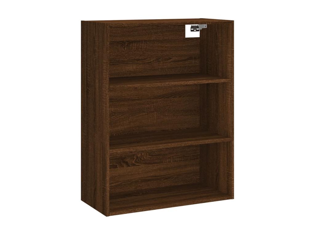 Buffet haut Chêne marron 69,5x34x180 cm Bois d'ingénierie QSVG37832