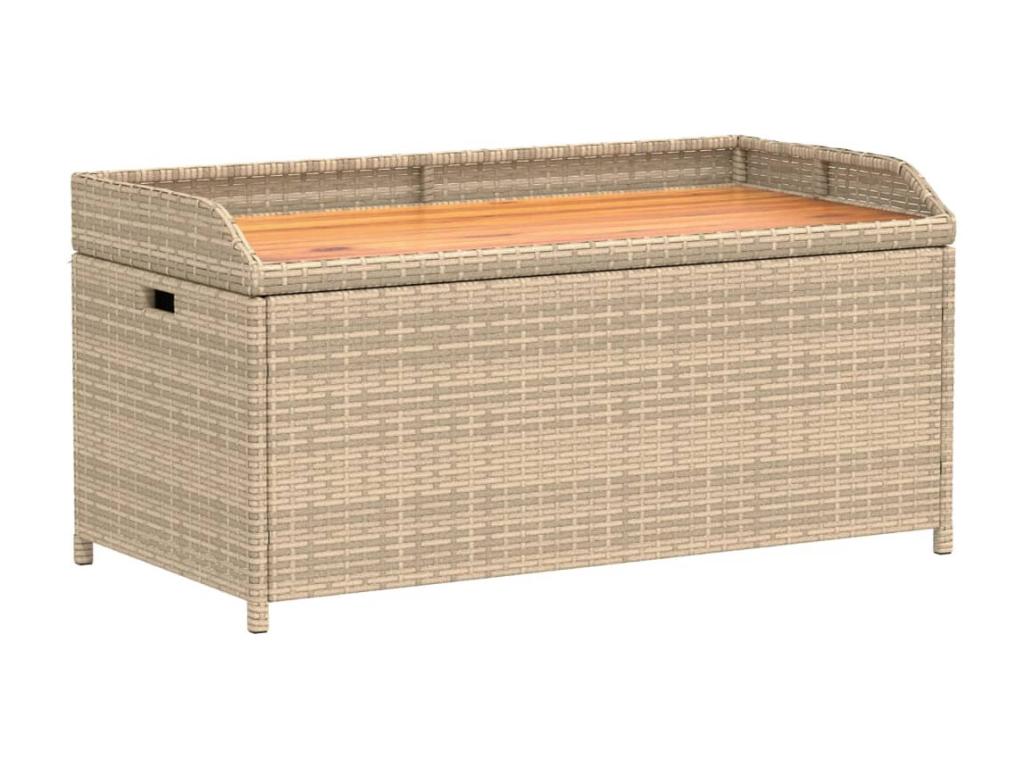 Banc de rangement méNobellea beige résine tressée et bois d'Nobellea FVOZ92091