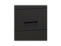 Colonne de rangement basse en acier 3 tiroirs Noir mat COWW83308