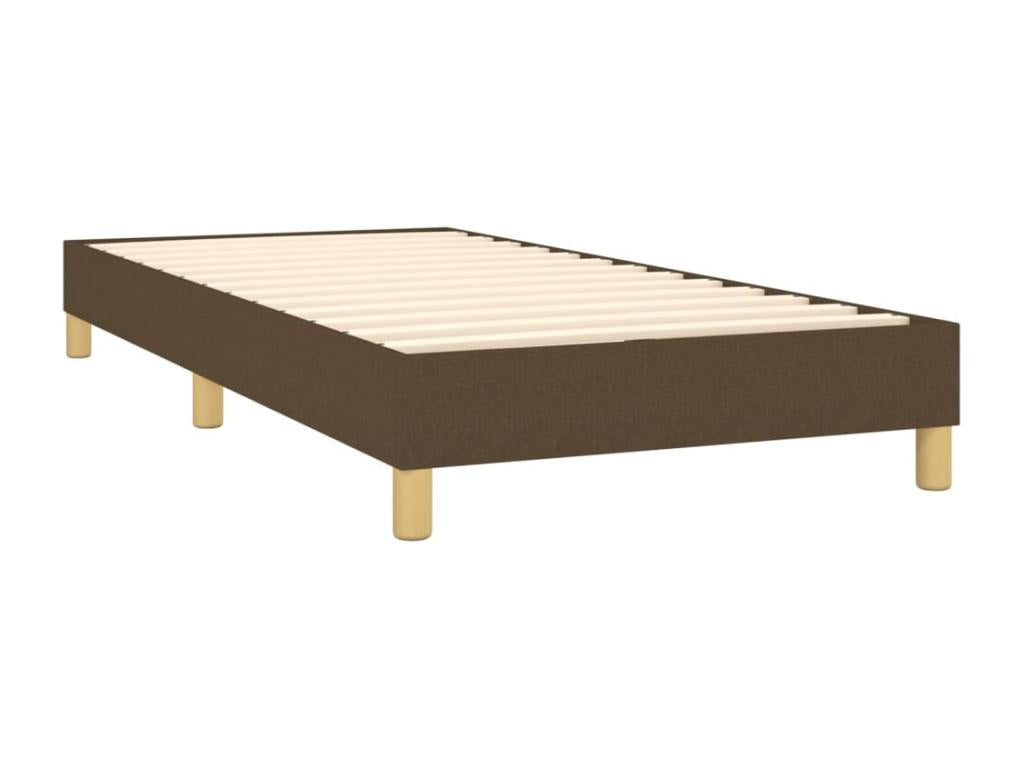 Lit à sommier tapissier avec matelas Marron foncé 90x200 cm IPNT32461