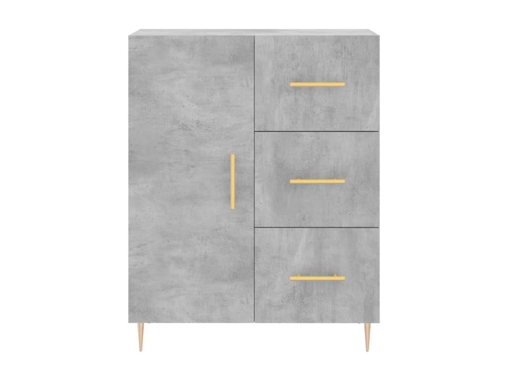 Buffet gris béton 69,5x34x90 cm bois d'ingénierie FPVM58950