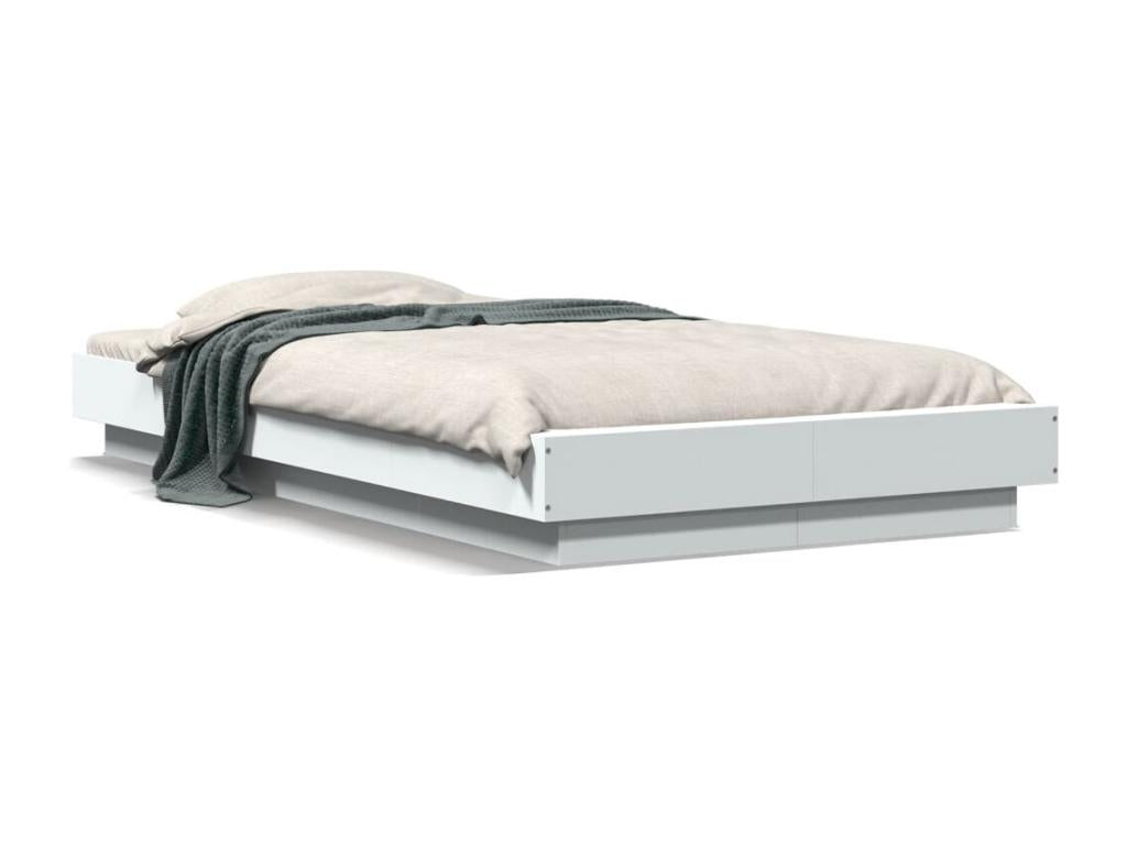 Cadre de lit avec Dekonaoères LED sans matelas blanc 90x190 cm NKNX86364