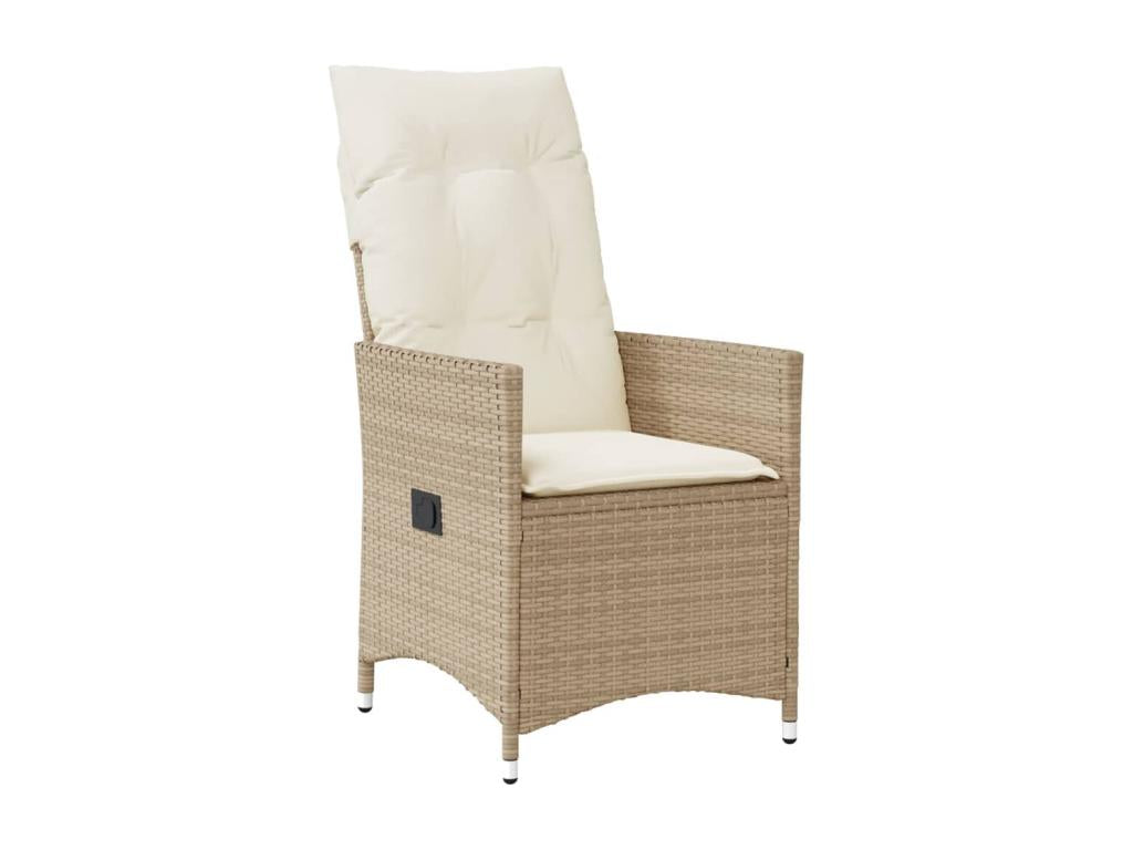 Ensemble à manger de jardin et coussins 7 pcs beige poly rotin WGXI00022