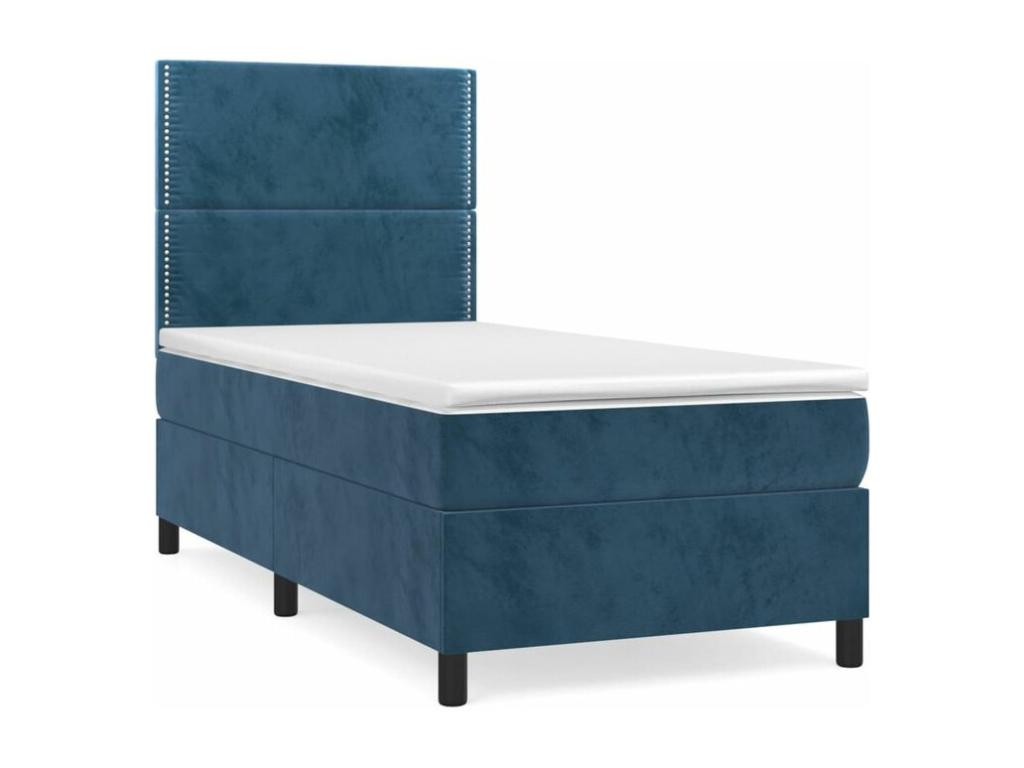 Sommier à Dekonao de lit avec matelas Bleu foncé 100x200 REKQ60072