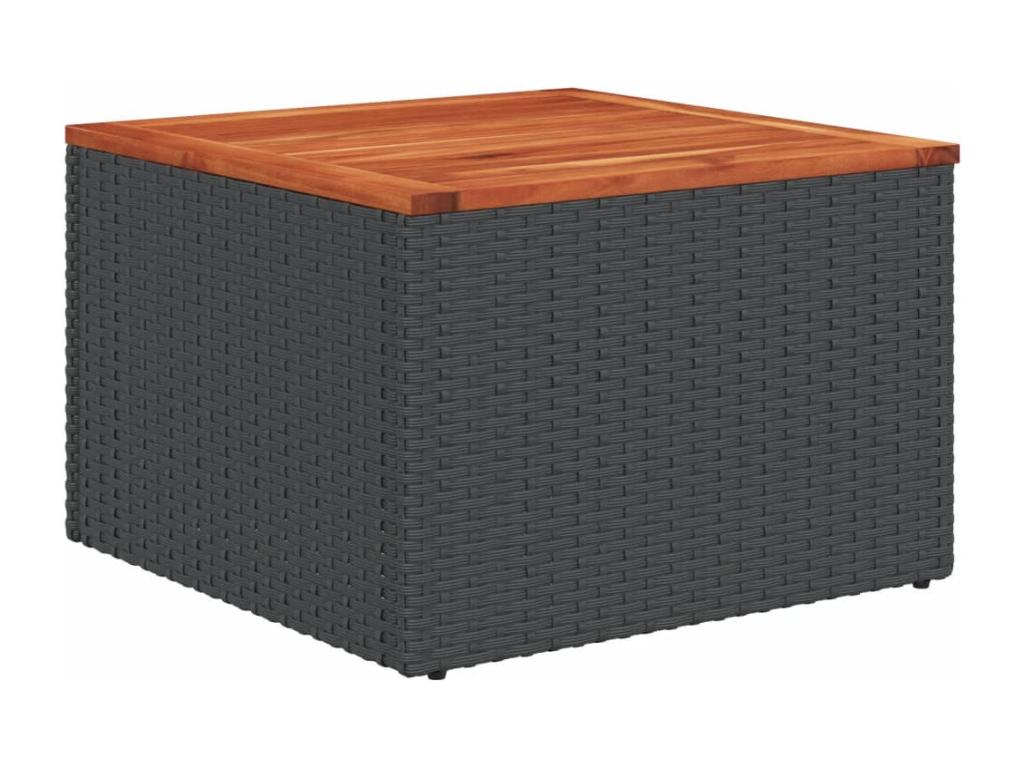 Salon de jardin 10 pcs avec coussins noir résine tressée LKPB84327