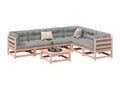 Salon de jardin 7 pcs et coussins bois massif sapin de Dekonao GPJQ12813