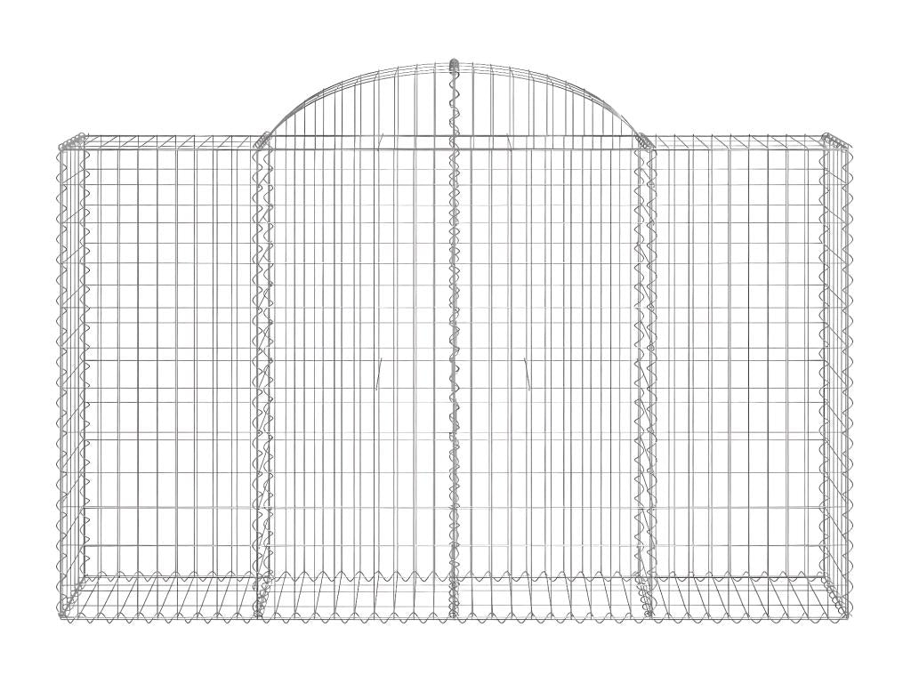 Paniers à gabions arqués 11 pièces 200x50x120/140 cm Fer galvanisé SDWM74669