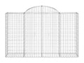 Paniers à gabions arqués 11 pièces 200x50x120/140 cm Fer galvanisé SDWM74669
