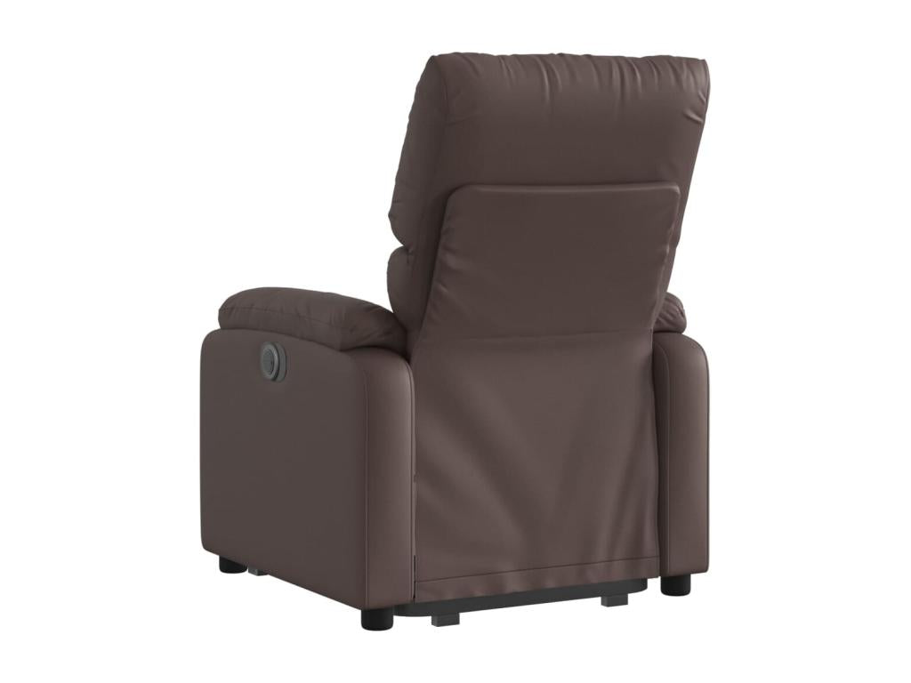 Fauteuil inclinable marron similicuir ATCK64150