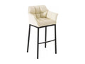 Tabouret de bar - Similicuir / Métal - Crème - Dekonao ZXSU86512