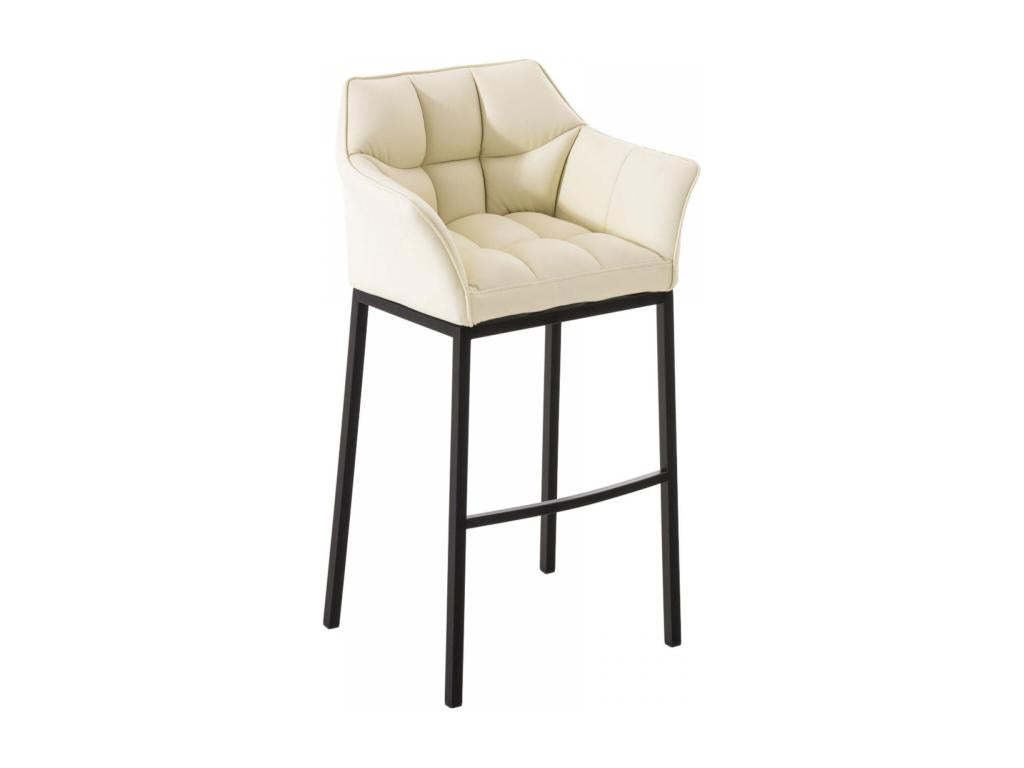 Tabouret de bar - Similicuir / Métal - Crème - Dekonao ZXSU86512