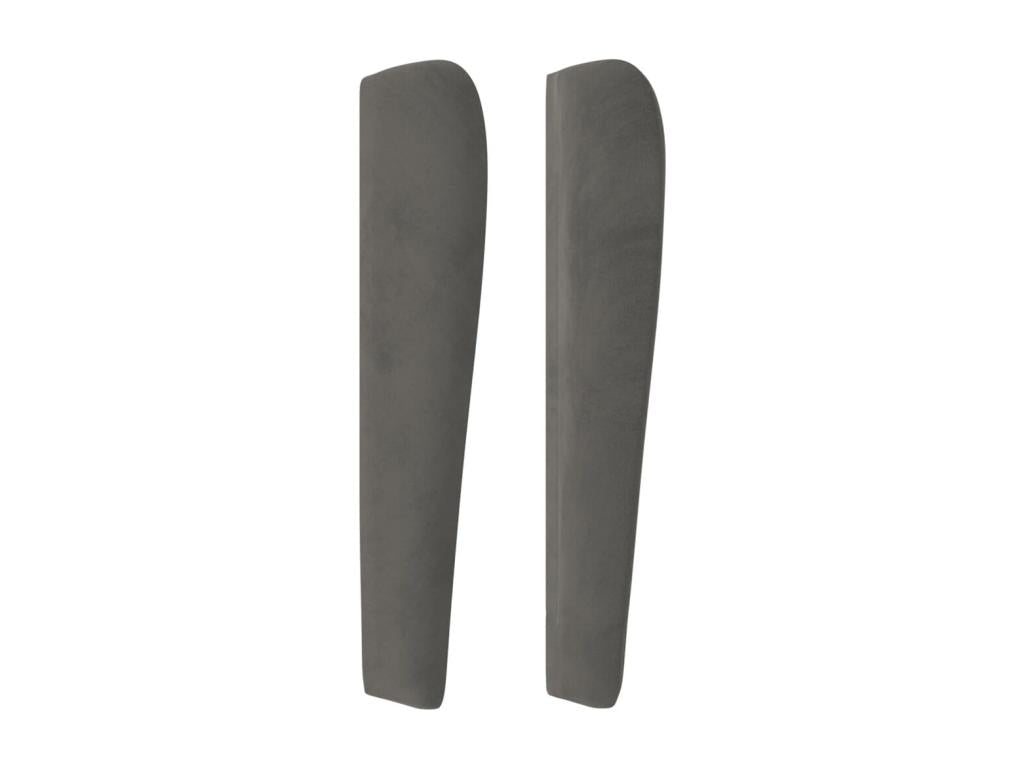 Tête de lit avec oreilles Gris foncé 183x23x118/128 cm Velours CEPR39251