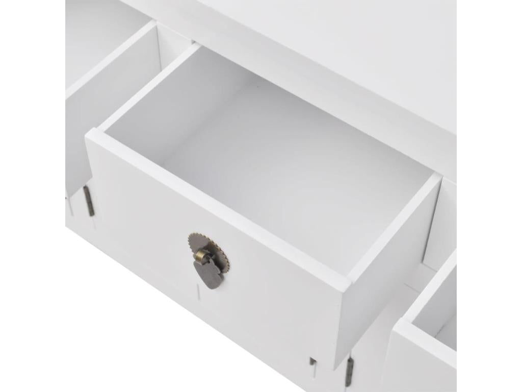 Buffet en style chinois en bois massif Blanc FMIA16412