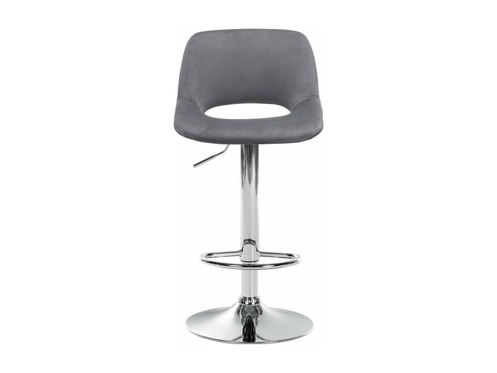 Tabouret de bar chaise métal gris 42x46x86 cm 10 0004595 DQJF33277