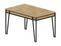 Table à manger extensible Nobellea Bois Chêne clair et Métal Noir TBUR64875