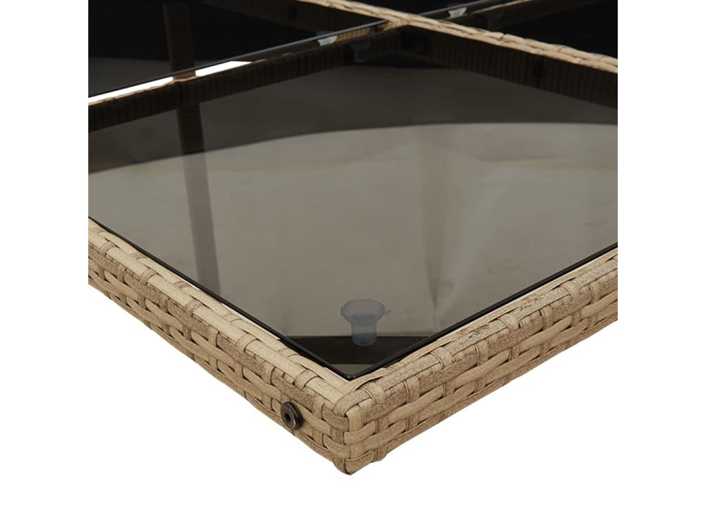 Ensemble à manger de jardin et coussins 17 pcs méDekonao beige NFZT69600