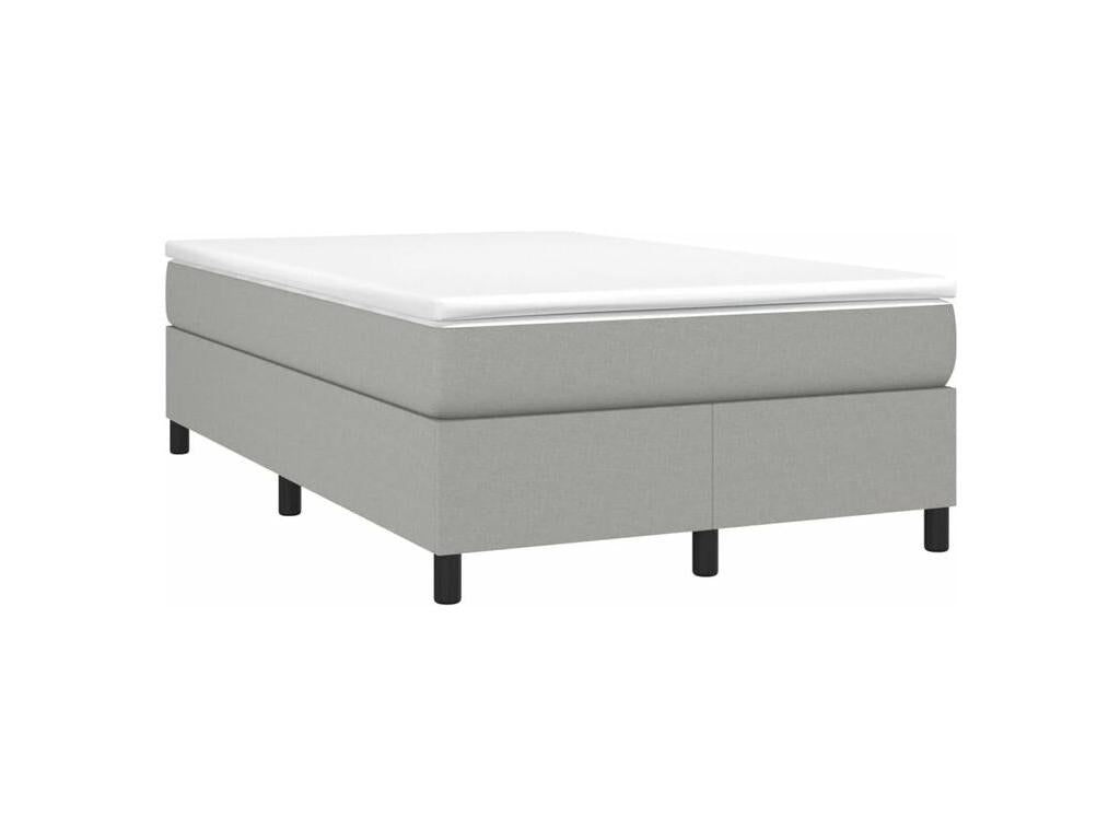 Sommier à Dekonao de lit avec matelas Gris clair 120x200 Tissu UZTT07957